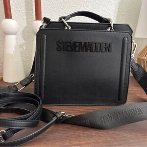 Steve Madden Black Square Crossbody Bag